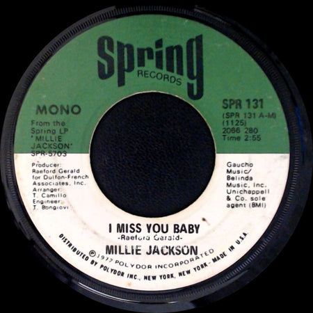 Millie Jackson - I Miss You Baby / I Ain't Giving Up side A