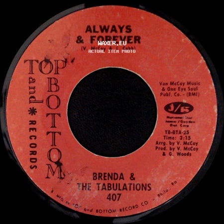Brenda & The Tabulations - Always & Forever / Right On The Tip Of My Tongue side A