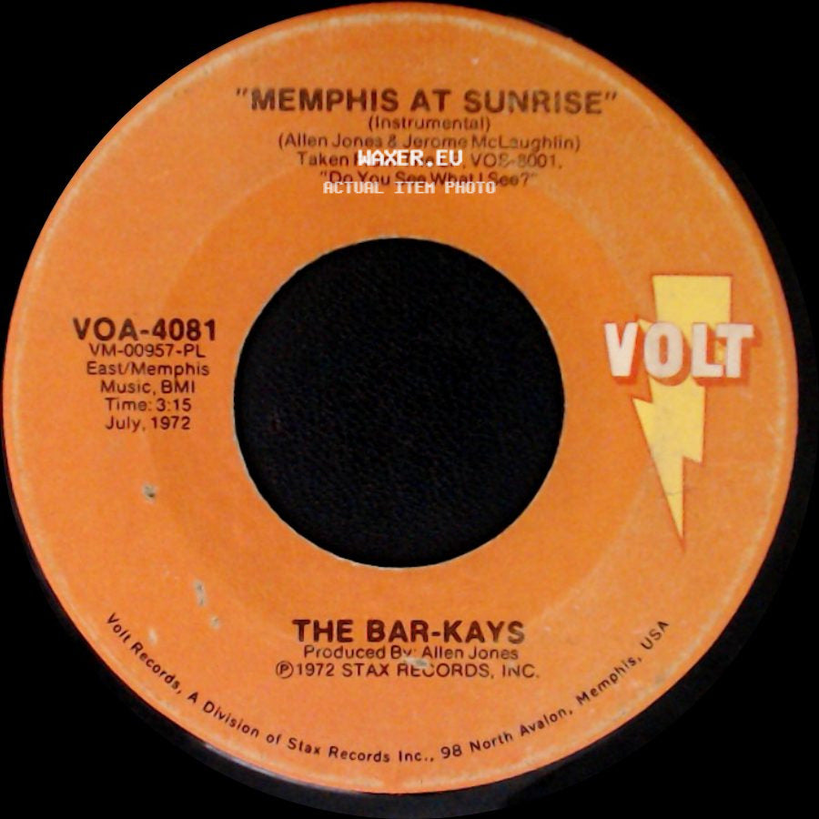 The Bar-Kays - Dance, Dance, Dance (Part I) / Memphis At Sunrise side B