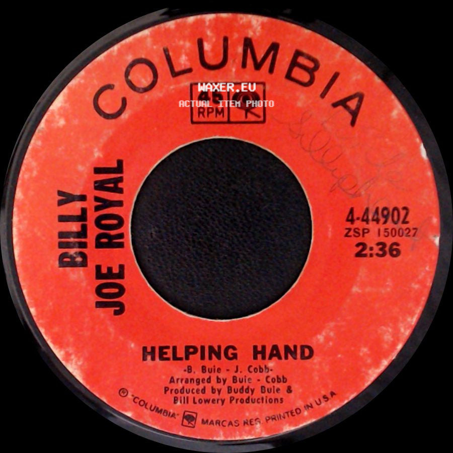 Billy Joe Royal - Helping Hand / Cherry Hill Park side A