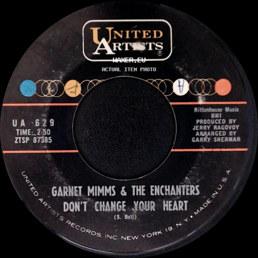Garnet Mimms & The Enchanters - Cry Baby / Don't Change Your Heart side B