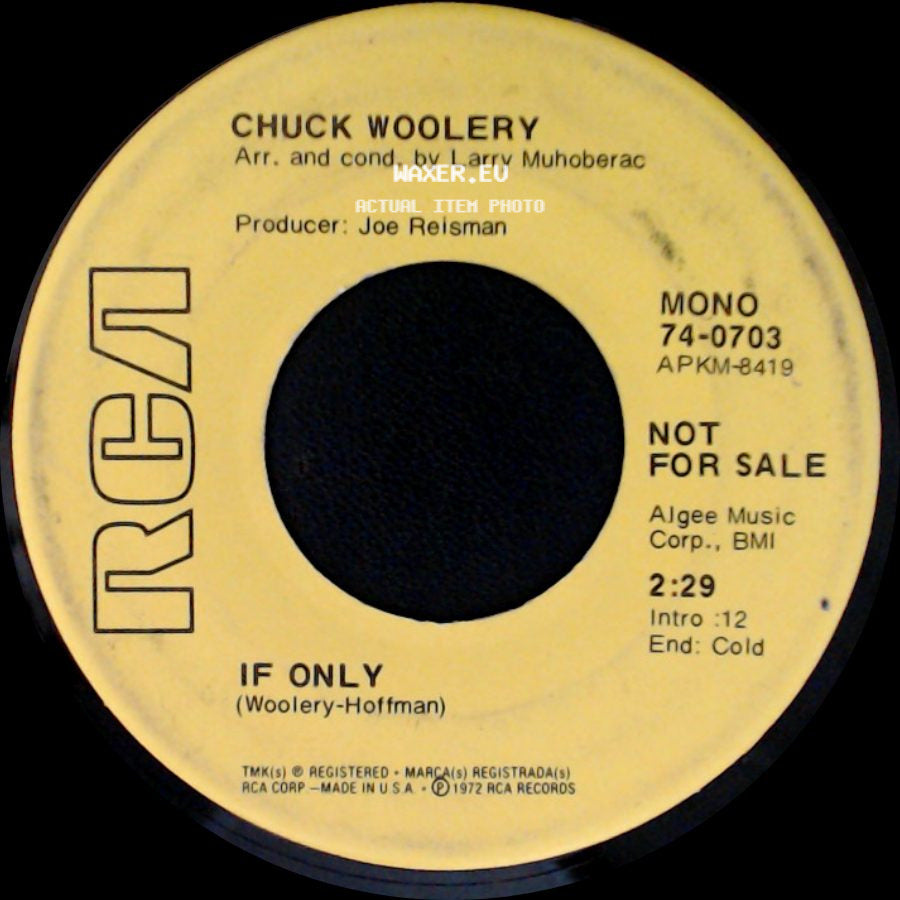 Chuck Woolery - If Only / Kiss Her Three Times side A