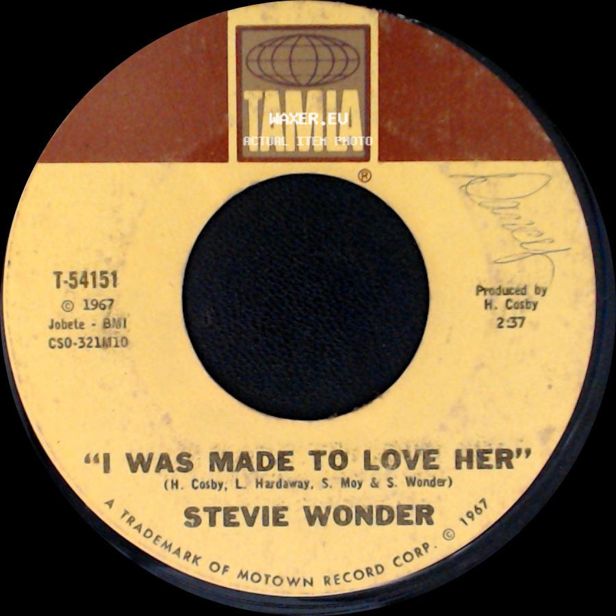 Stevie Wonder - "I Was Made To Love Her" / Hold Me side A
