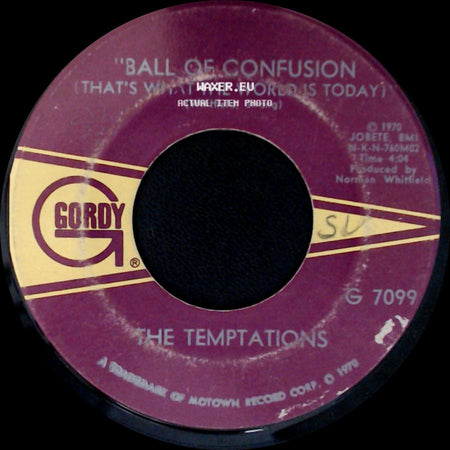 The Temptations - Ball Of Confusion (That's What The World Is Today) / It's Summer side A