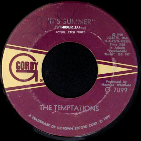 The Temptations - Ball Of Confusion (That's What The World Is Today) / It's Summer side B
