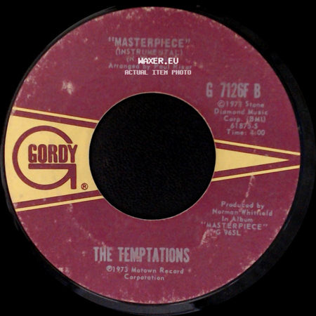 The Temptations - Masterpiece (Instrumental) / Masterpiece side A