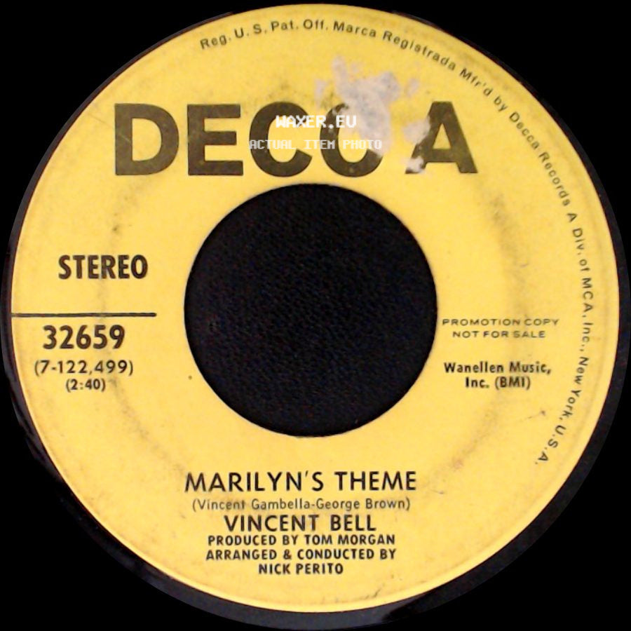 Vincent Bell - Marilyn's Theme / Airport Love Theme side A