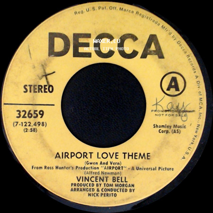 Vincent Bell - Marilyn's Theme / Airport Love Theme side B