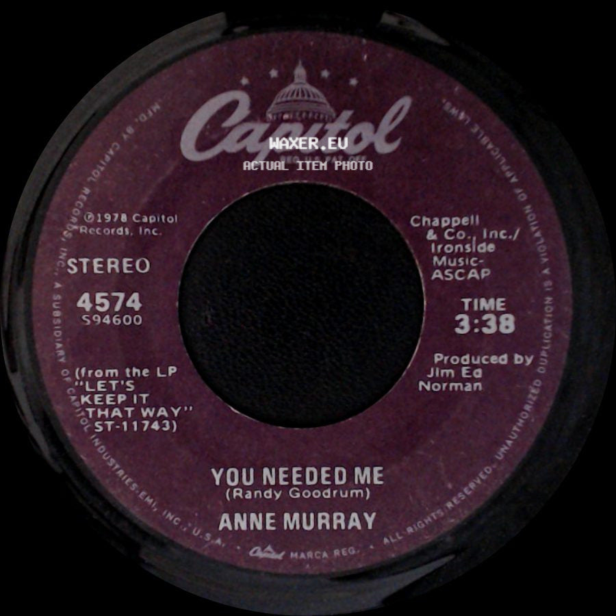 Anne Murray - I Still Wish The Very Best For You / You Needed Me side B