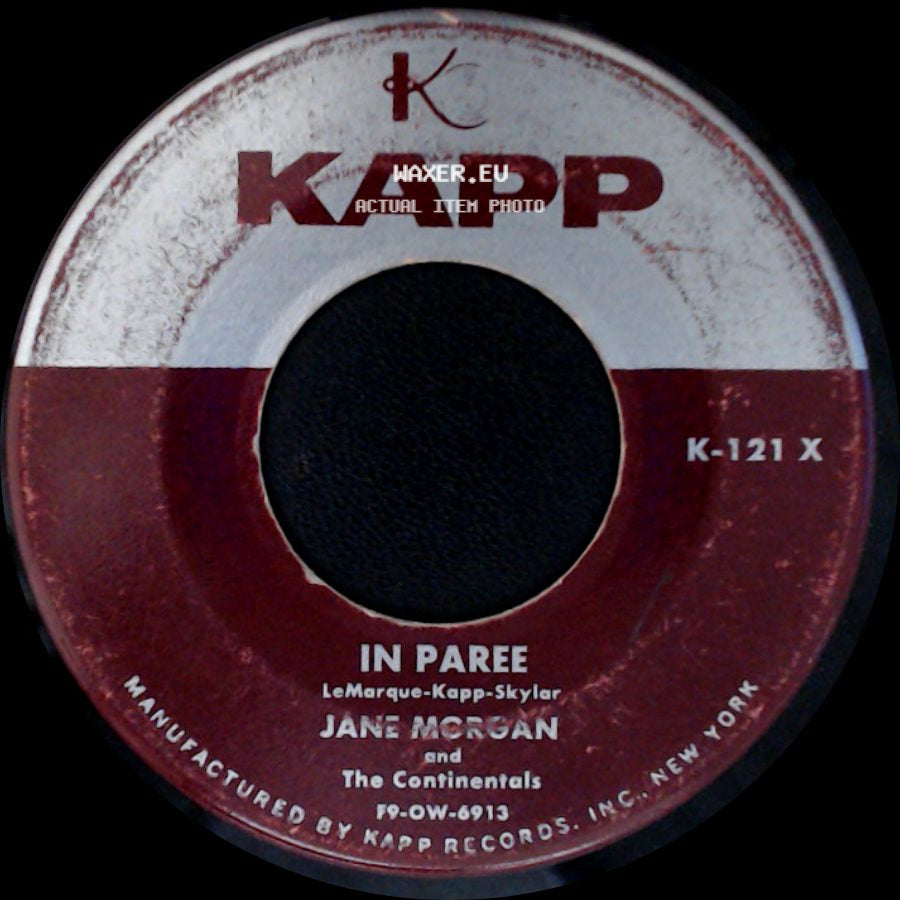 Jane Morgan And The Continentals - In Paree / Take Me Away side A