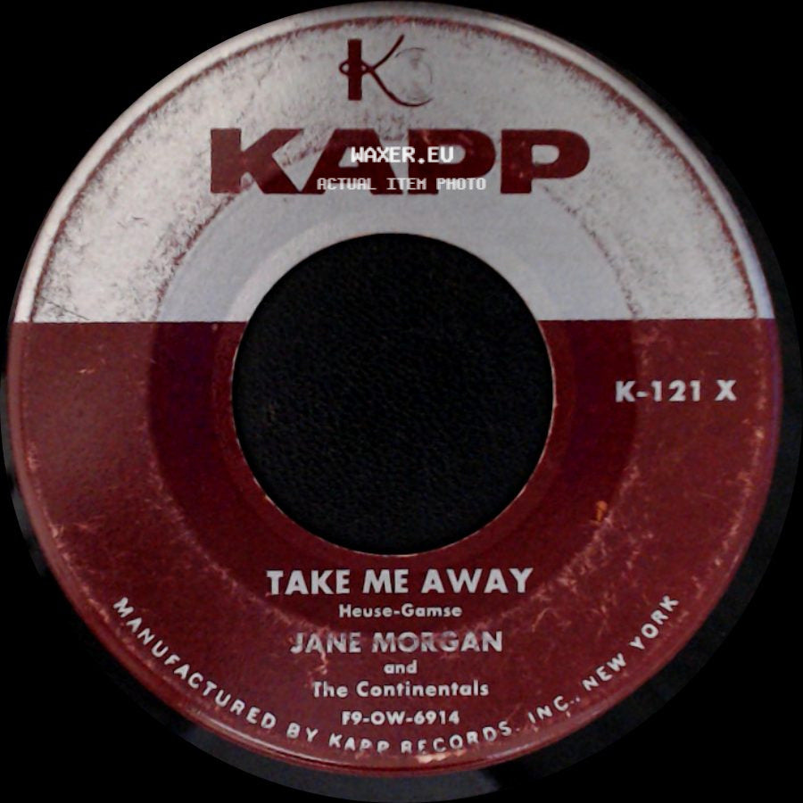 Jane Morgan And The Continentals - In Paree / Take Me Away side B