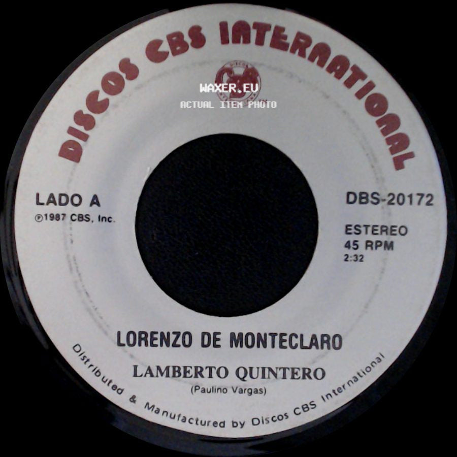 Lamberto Quintero / Lorenzo De Monteclaro - Lorenzo De Monteclaro / Y Por Esa Calle Vive side A