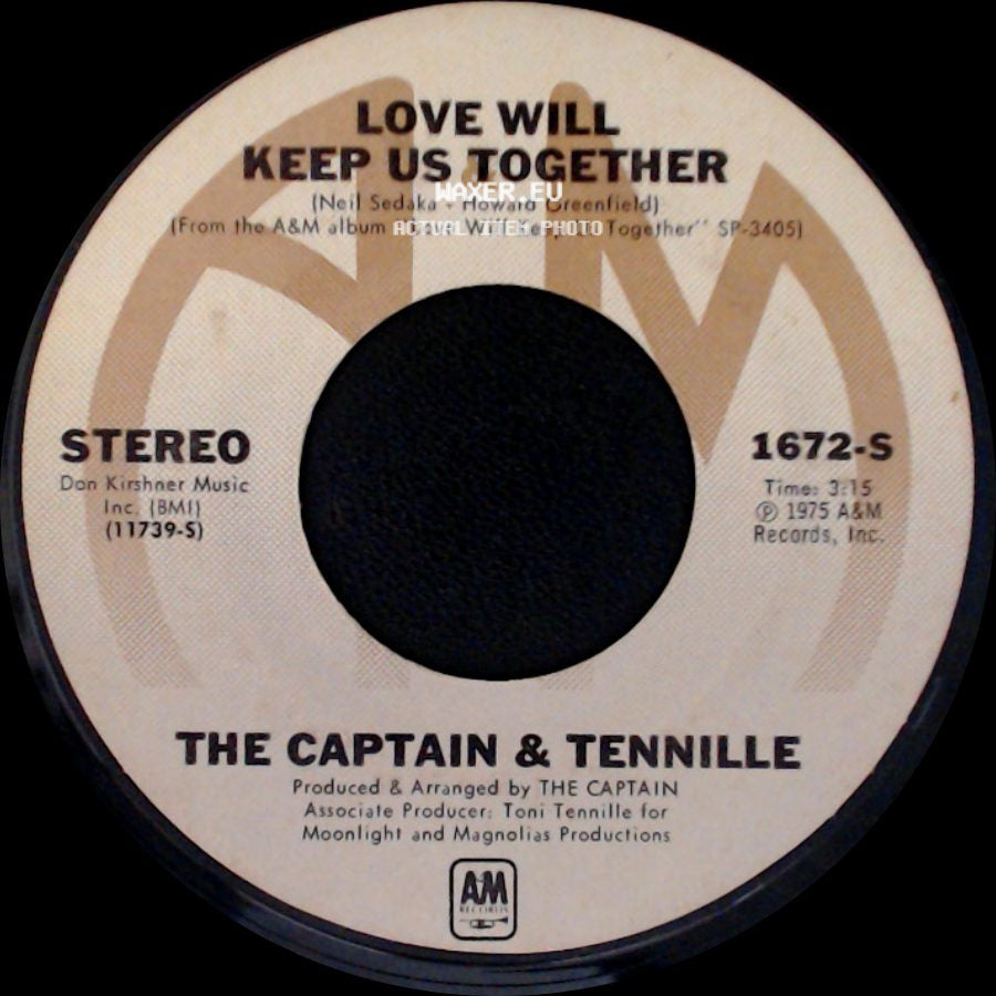 The Captain & Tennille - Gentle Stranger / Love Will Keep Us Together side B