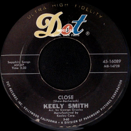 Keely Smith - Close / Tea Leaves side A