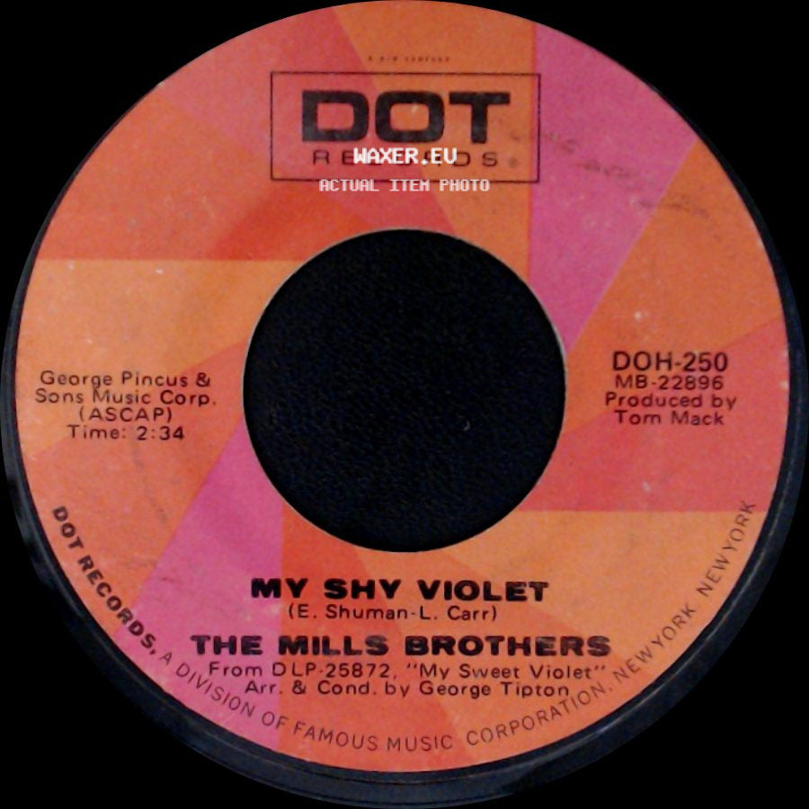 The Mills Brothers - My Shy Violet / Cab Driver side A