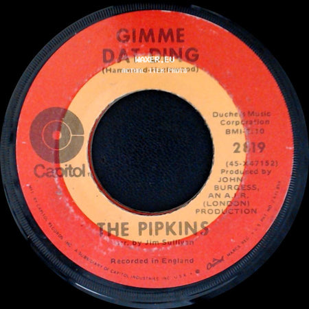 The Pipkins - To Love You / Gimme Dat Ding side B