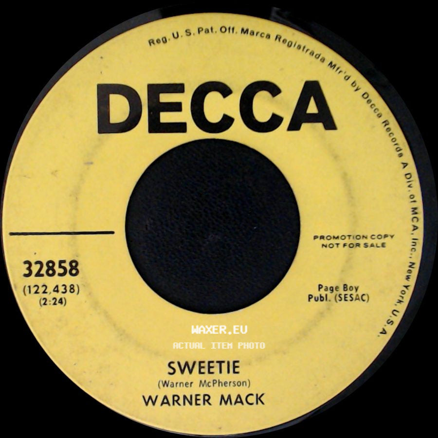 Warner Mack - I Wanna Be Loved Completely / Sweetie side B