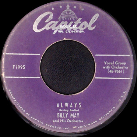 Billy May And His Orchestra - There Is No Greater Love / Always side B