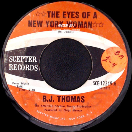 B.J. Thomas - I May Never Get To Heaven / The Eyes Of A New York Woman side B