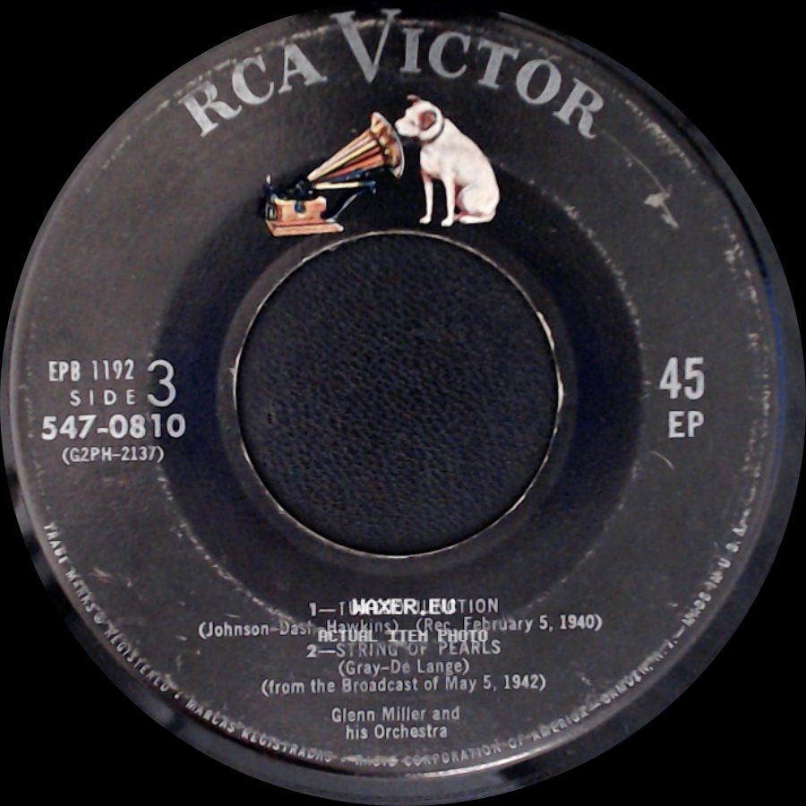 Glenn Miller And His Orchestra - Tuxedo Junction / String Of Pearls / Unknown Title B side A