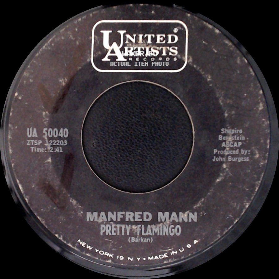 Manfred Mann - You're Standing By / Pretty Flamingo side B
