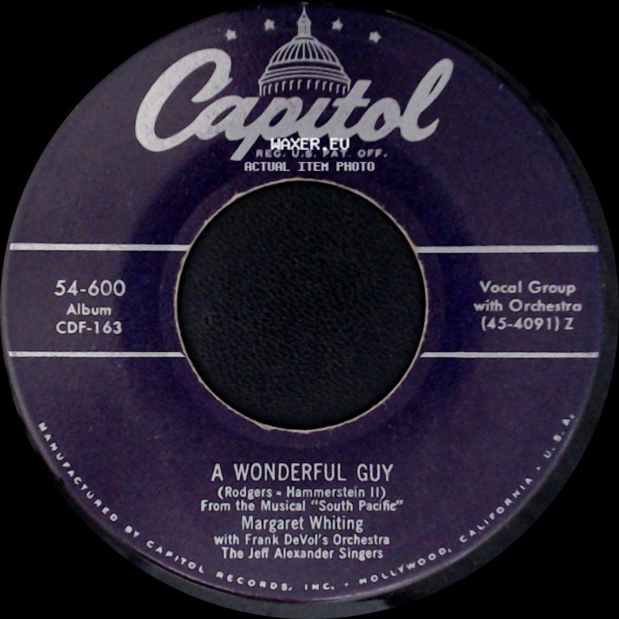Margaret Whiting / Gordon Macrae - A Wonderful Guy / Some Enchanted Evening side A