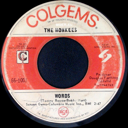 The Monkees - Words / Pleasant Valley Sunday side A