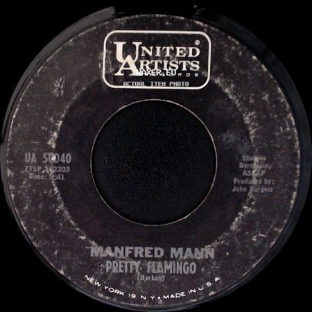 Manfred Mann - You're Standing By / Pretty Flamingo side B