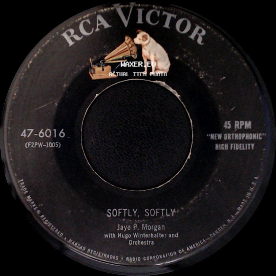 Jaye P. Morgan With Hugo Winterhalter And Orchestra - Softly, Softly / Danger! Heartbreak Ahead side A