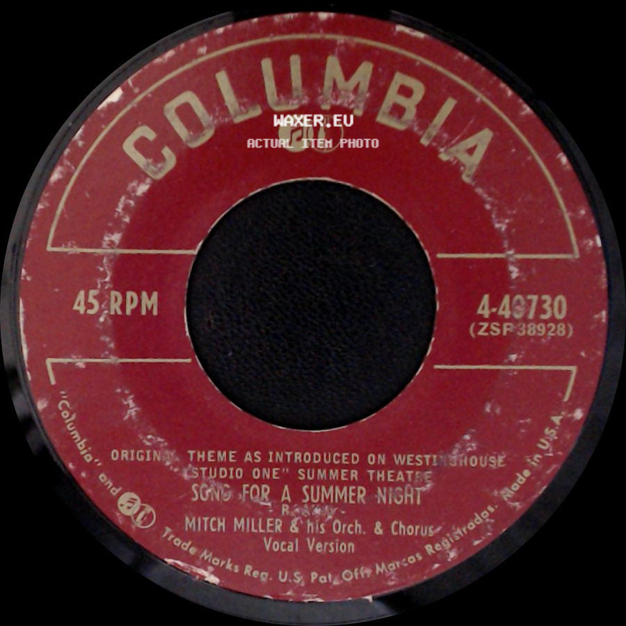 Mitch Miller & His Orch. & Chorus / Mitch Miller & His Orch. - Song For A Summer Night / Song For A Summer Night side A