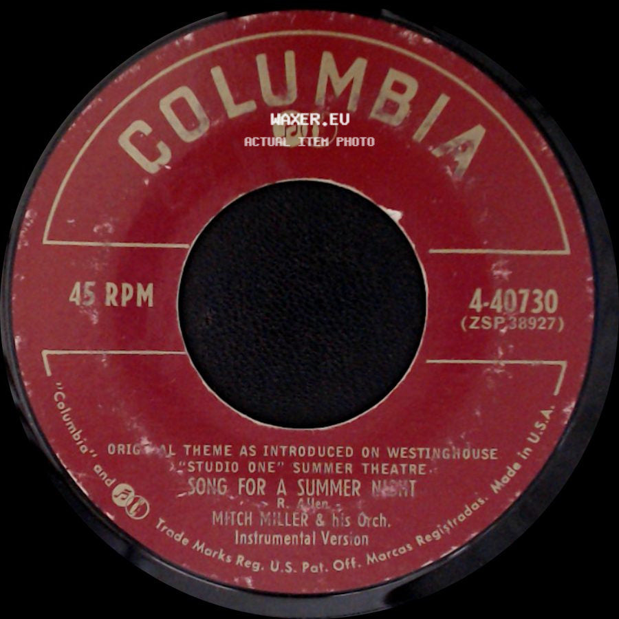 Mitch Miller & His Orch. & Chorus / Mitch Miller & His Orch. - Song For A Summer Night / Song For A Summer Night side B