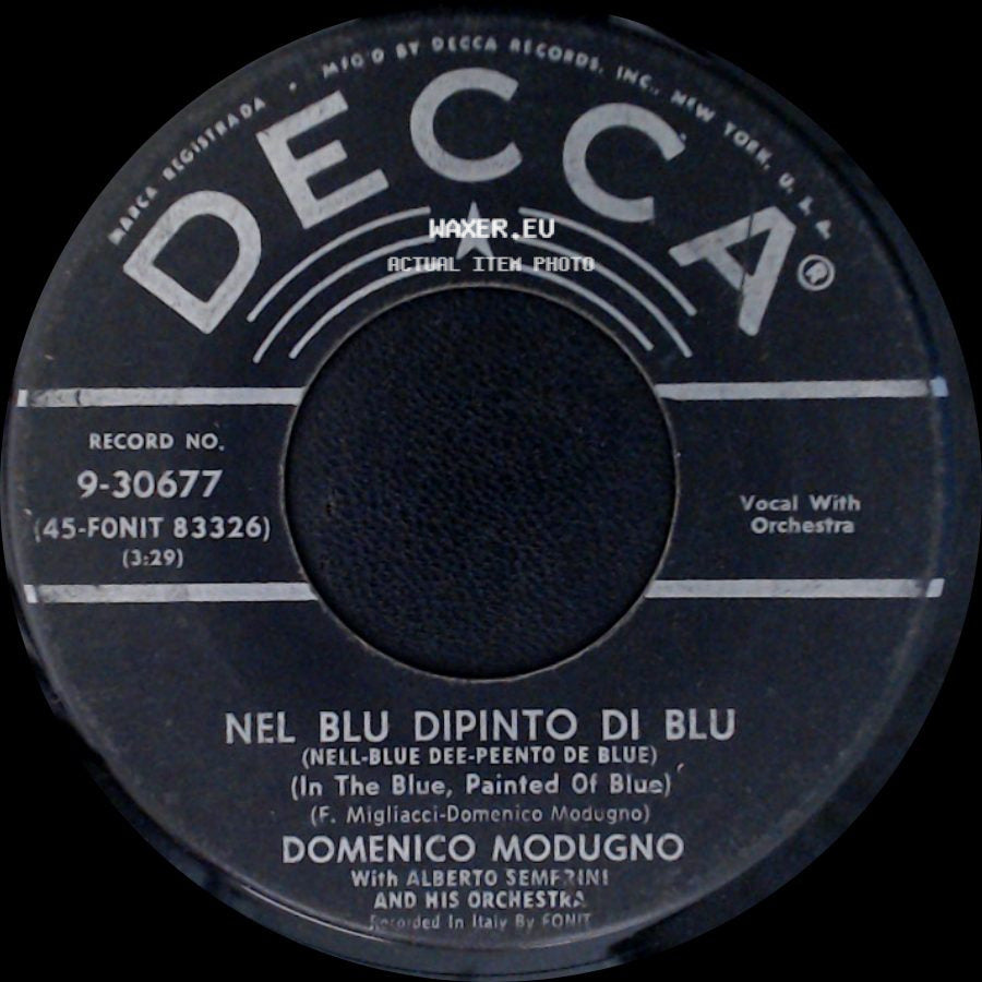 Domenico Modugno - Nel Blu Dipinto Di Blu / Mariti In Citta side A