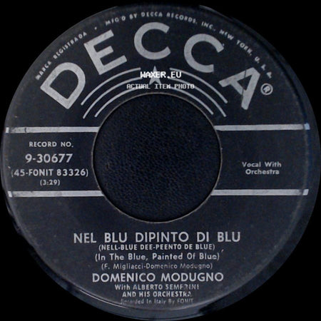 Domenico Modugno - Nel Blu Dipinto Di Blu / Mariti In Citta side A