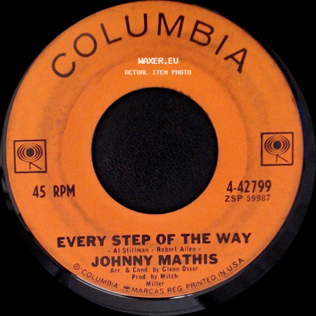 Johnny Mathis - No Man Can Stand Alone / Every Step Of The Way side B