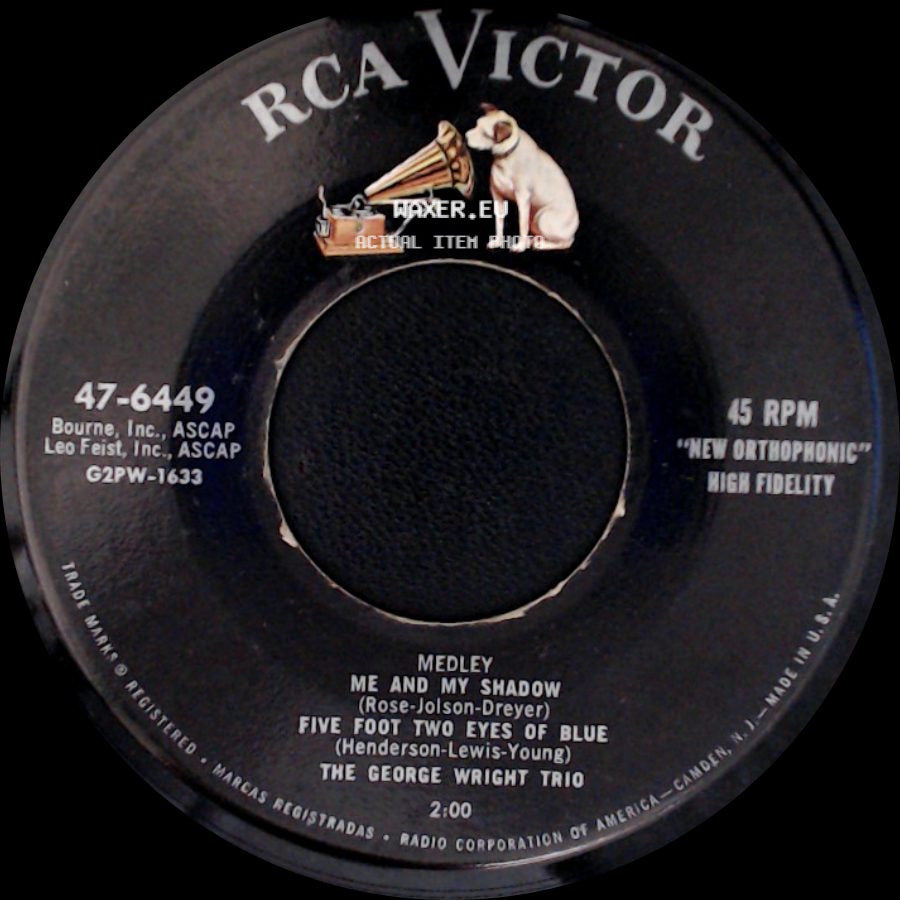 The George Wright Trio - Medley Me And My Shadow / Five Foot Two Eyes Of Blue / Sweet Sue Just You side A