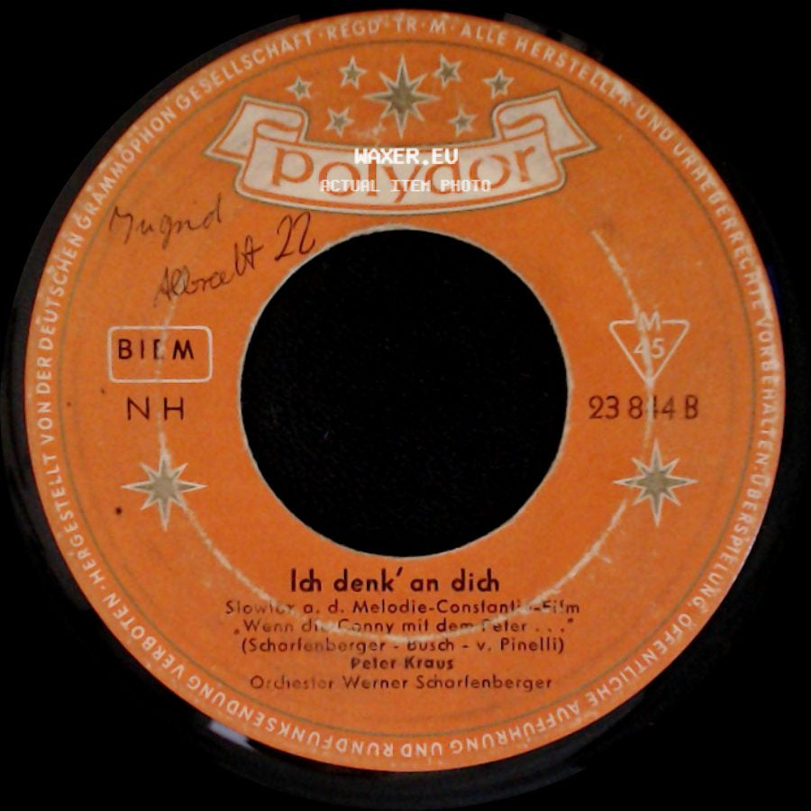 Peter Kraus - Ich Denk' An Dich / Sugar-Baby side A