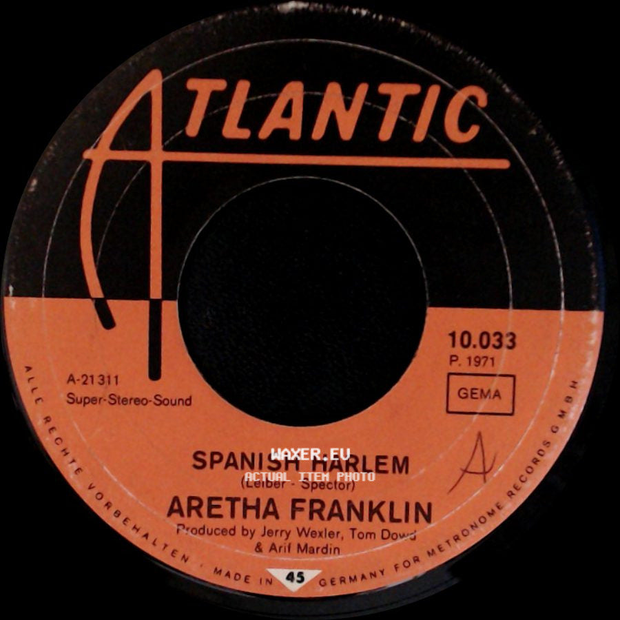Aretha Franklin - Lean On Me / Spanish Harlem side B