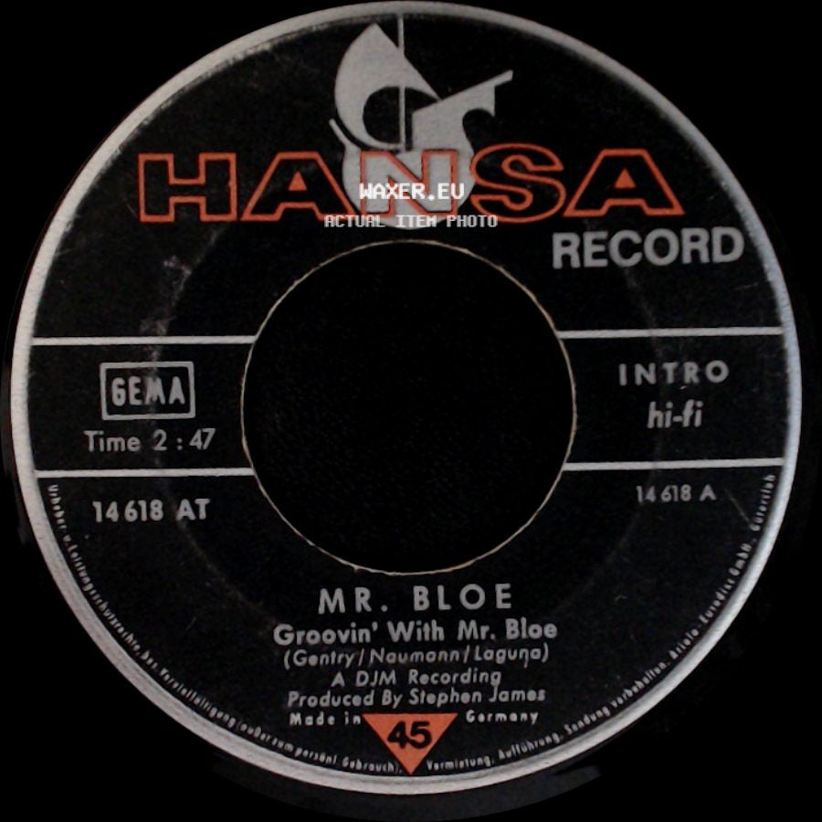 Mr. Bloe - Sinful / Groovin' With Mr. Bloe side B