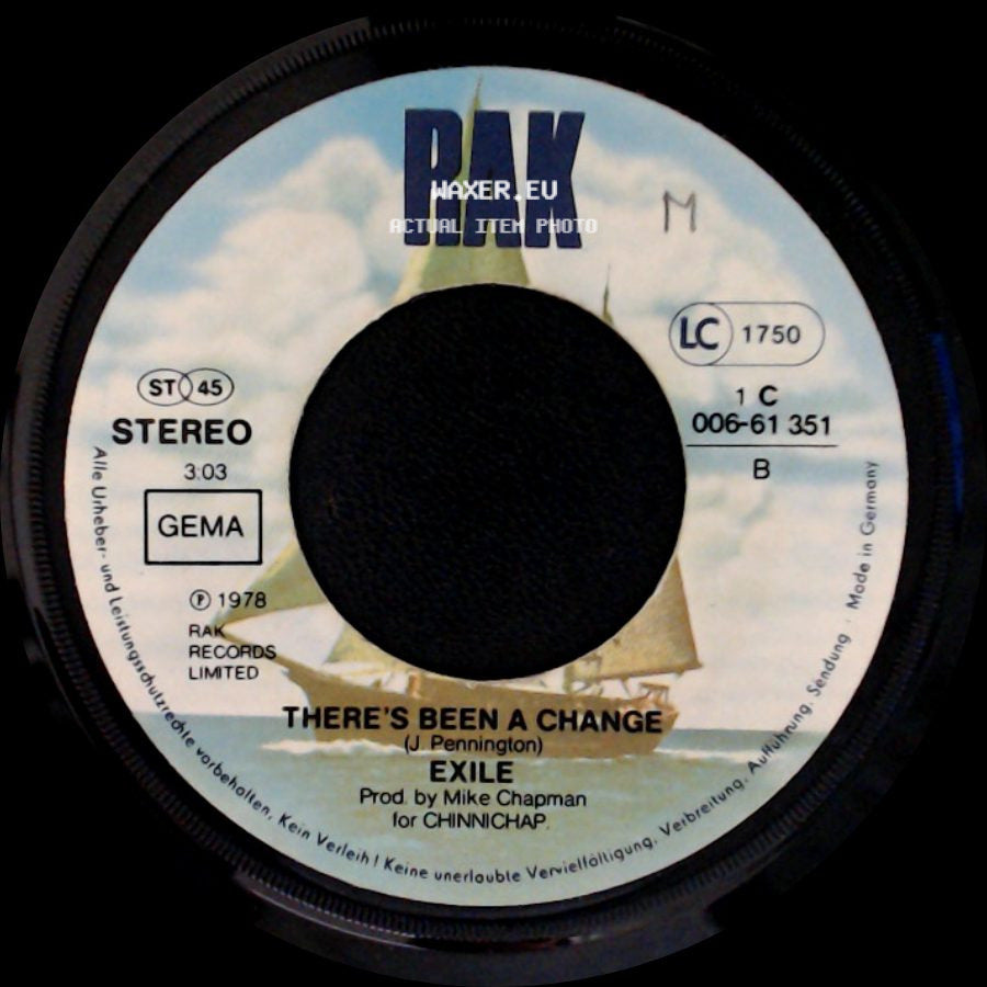 Exile - Kiss You All Over / There's Been A Change side B