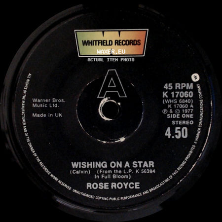 Rose Royce - Wishing On A Star / Funk Factory side A
