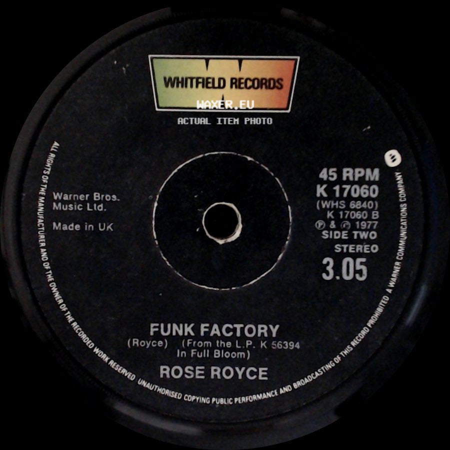 Rose Royce - Wishing On A Star / Funk Factory side B