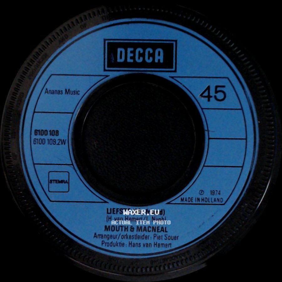 Mouth & Macneal - Liefste (My Friend) / Ik Zie Een Ster (I See A Star) side A