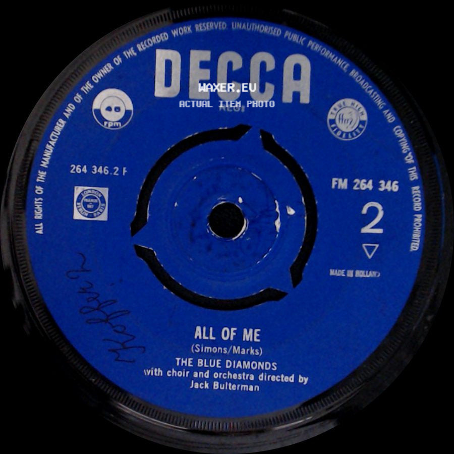 The Blue Diamonds - Ramona / All Of Me side B