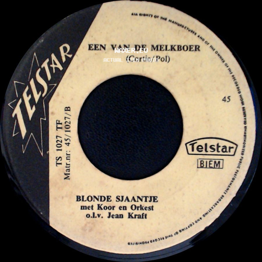 Blonde Sjaantje Met Koor En Orkest O.L.V. Jean Kraft - Vader, Ach Laat Dat Nou! (Hoes/Koeman) / Een Van De Melkboer side B