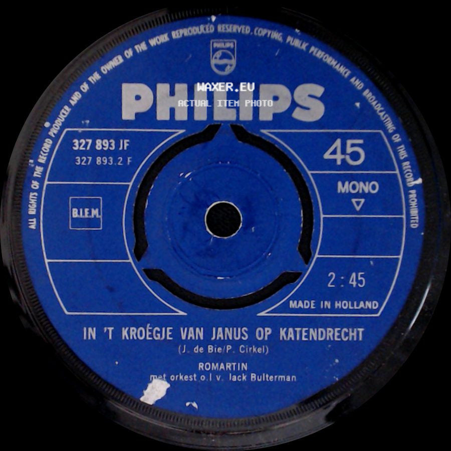 Romartin - Ahoy, Mijn Lief Klein Meisje / In 't Kro Egje Van Janus Op Katendrecht side B