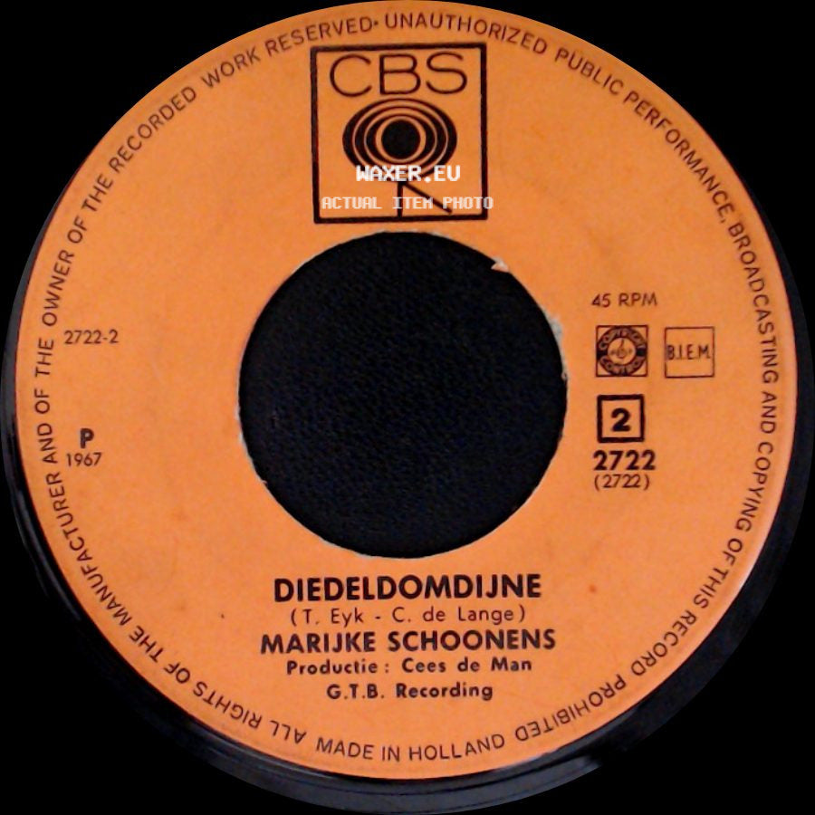 Marijke Schoonens - Diedeldomdijne / Slaap Zacht side A