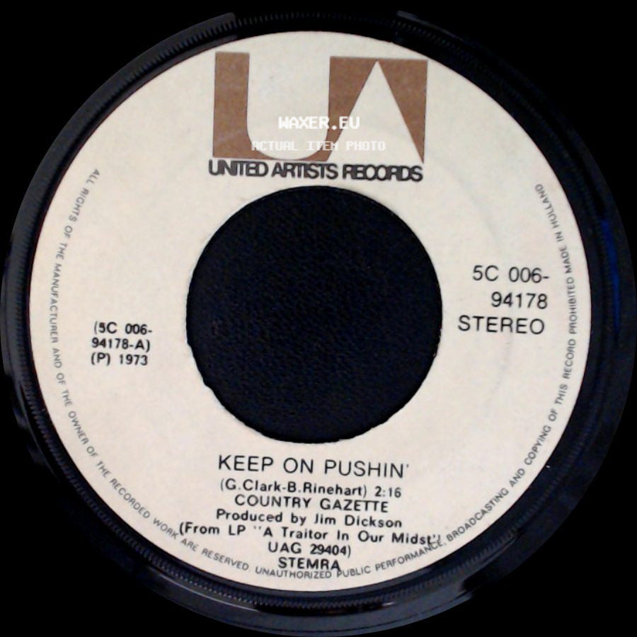 Country Gazette - Keep On Pushin' / Hot Burrito Breakdown side A