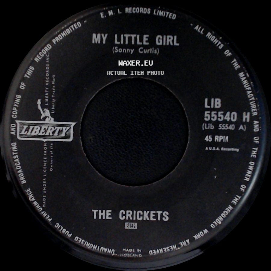 The Crickets - Teardrops Fall Like Rain / My Little Girl side B