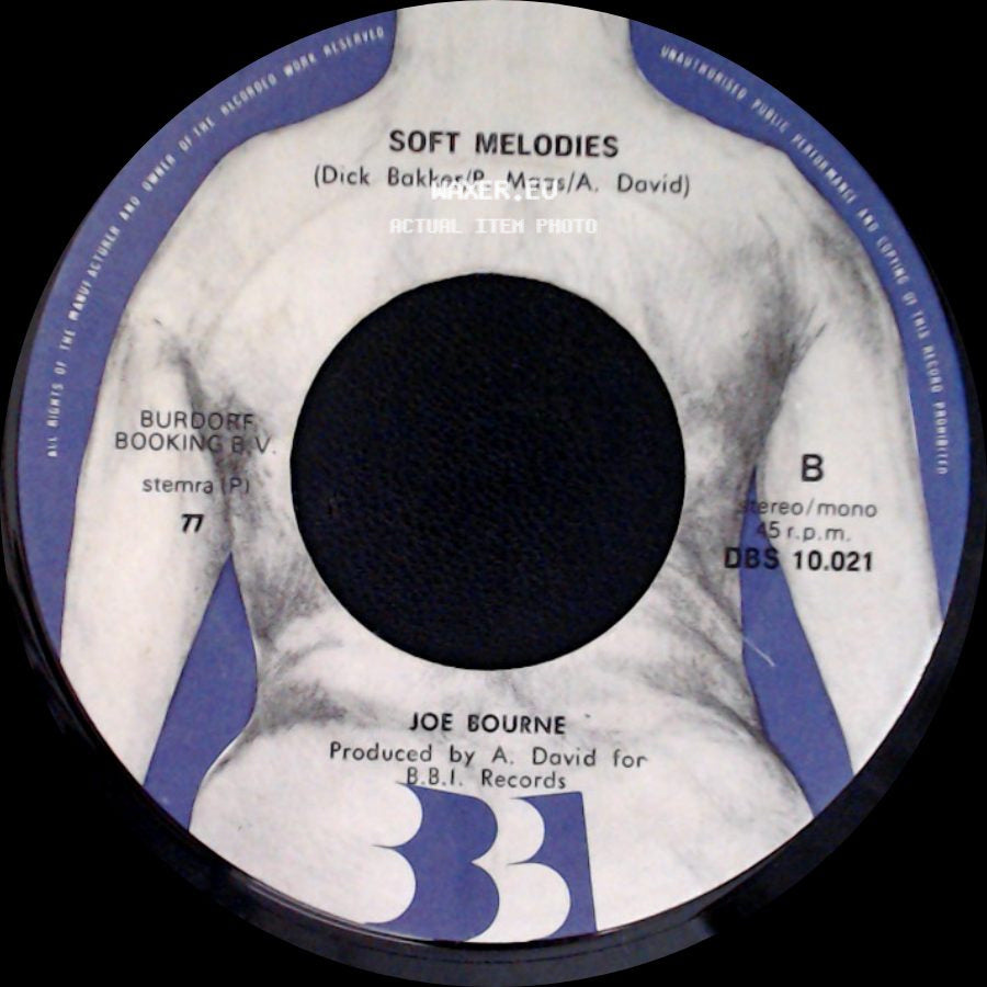 Joe Bourne - Baby You're The One / Soft Melodies side B