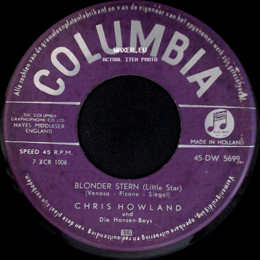 Chris Howland Und Die Hansen-Boys - Das Hab' Ich In Paris Gelernt / Blonder Stern (Little Star) side B